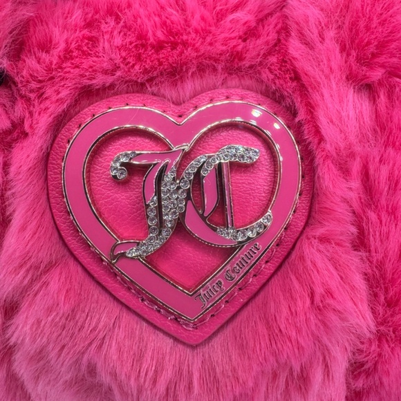 NWT Juicy Couture Pink Fuzzy Crossbody - Picture 5 of 11